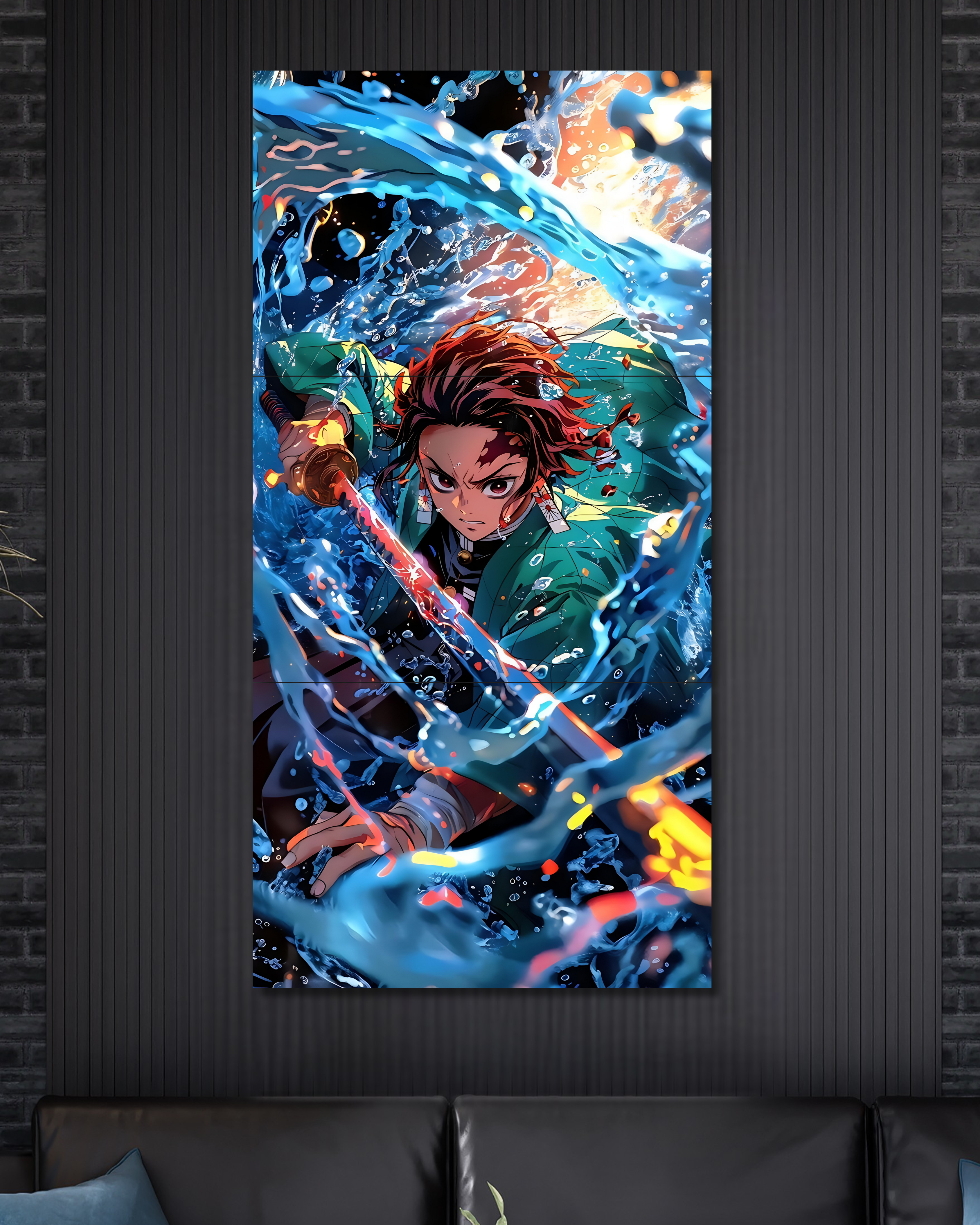 Tanjiro 05 | Demon Slayer | Split Poster | 3 Piece Set | Anime