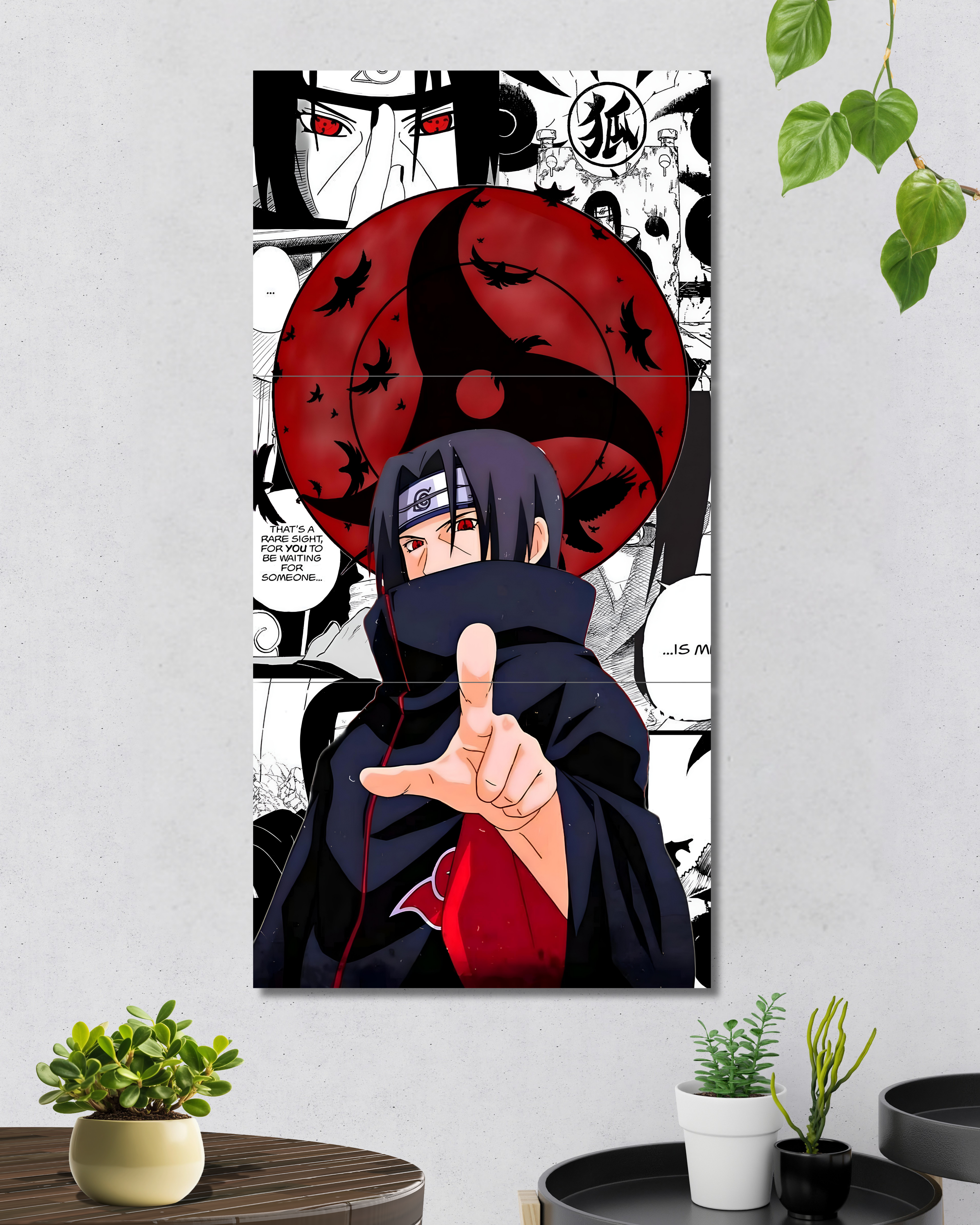 Itachi Manga | Naruto | Split Poster | 3 Piece Set | Anime