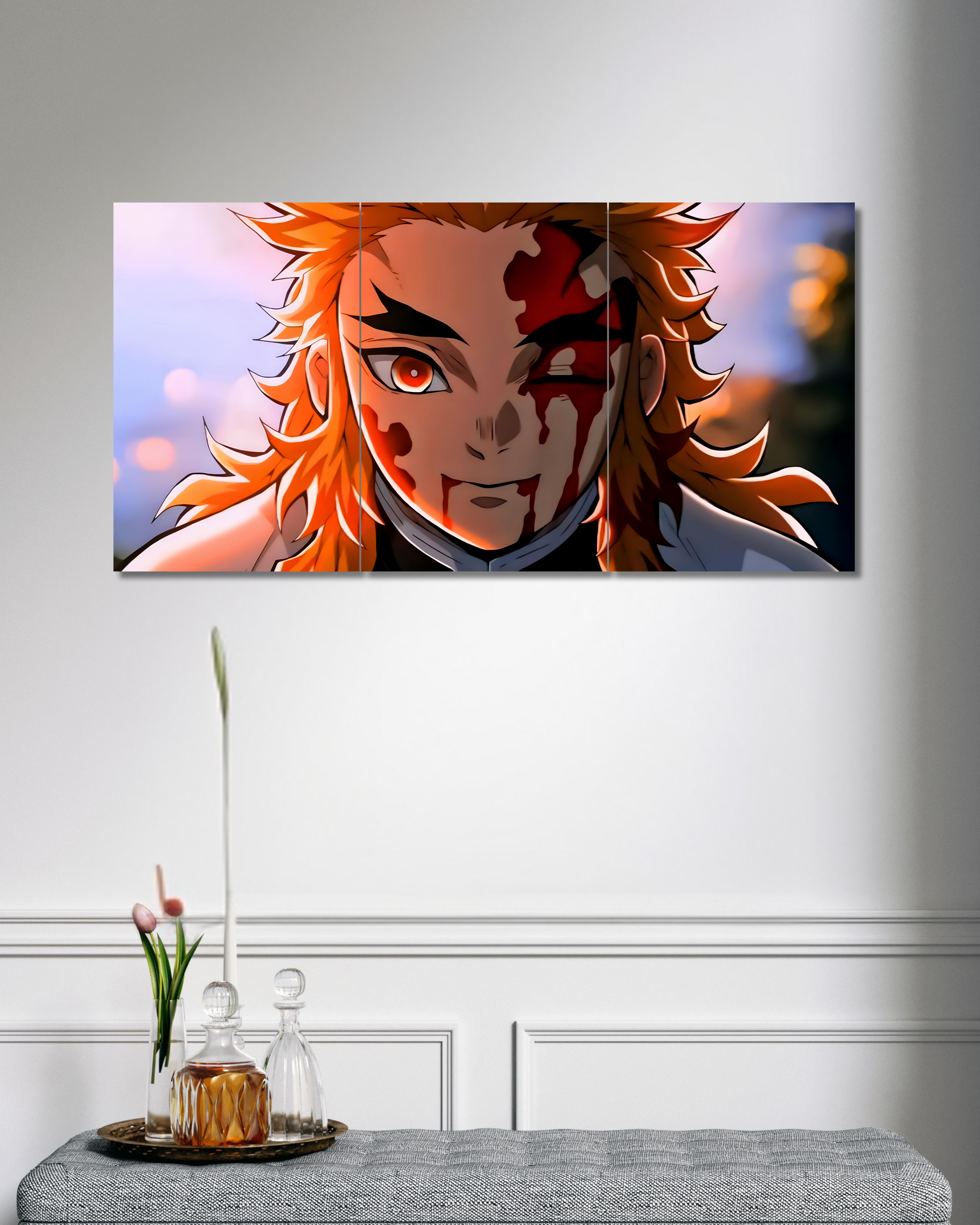 Rengoku | Demon Slayer | Split Poster | 3 Piece Set | Anime