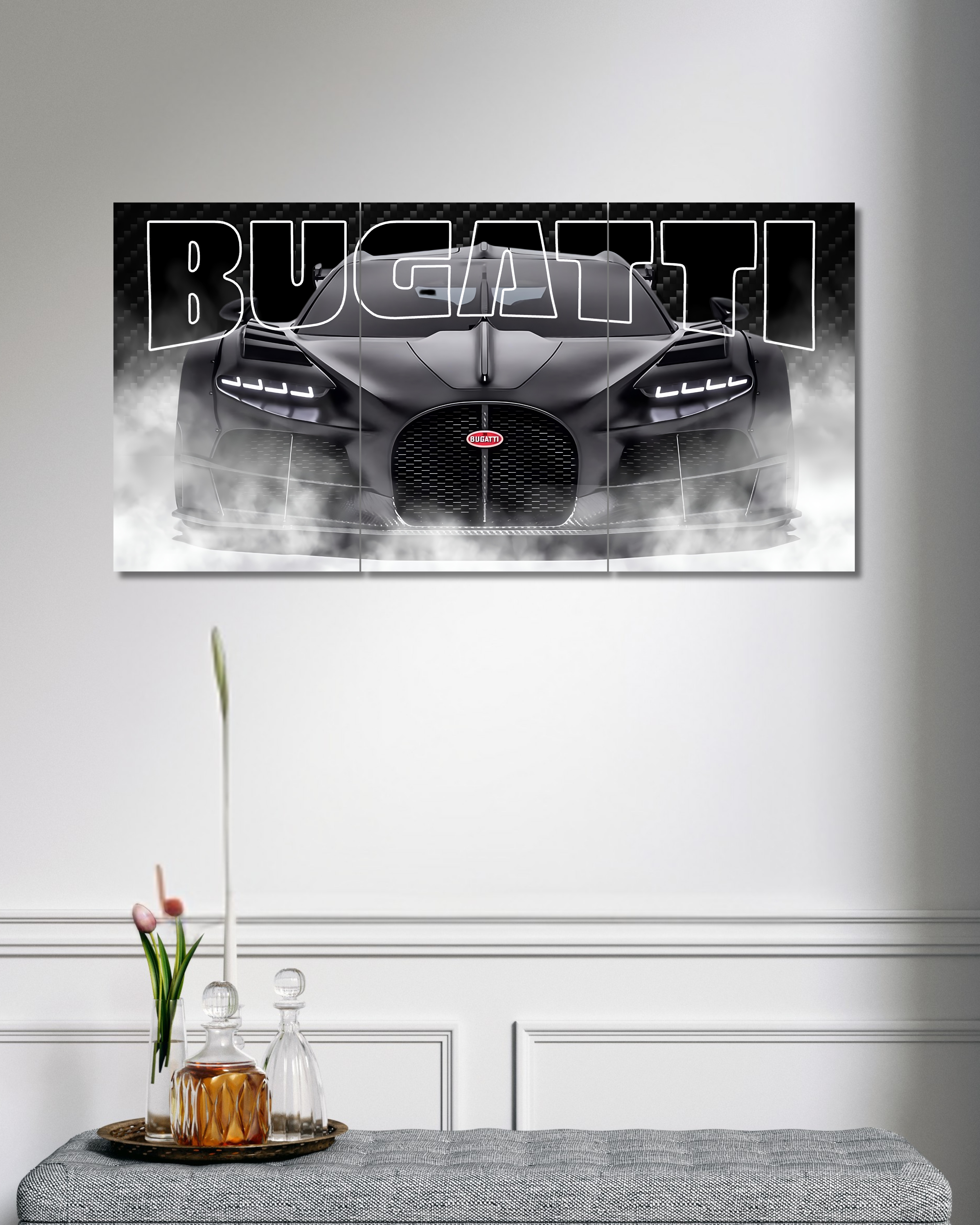 Bugatti | Split Poster | 3 Piece Set | Cars