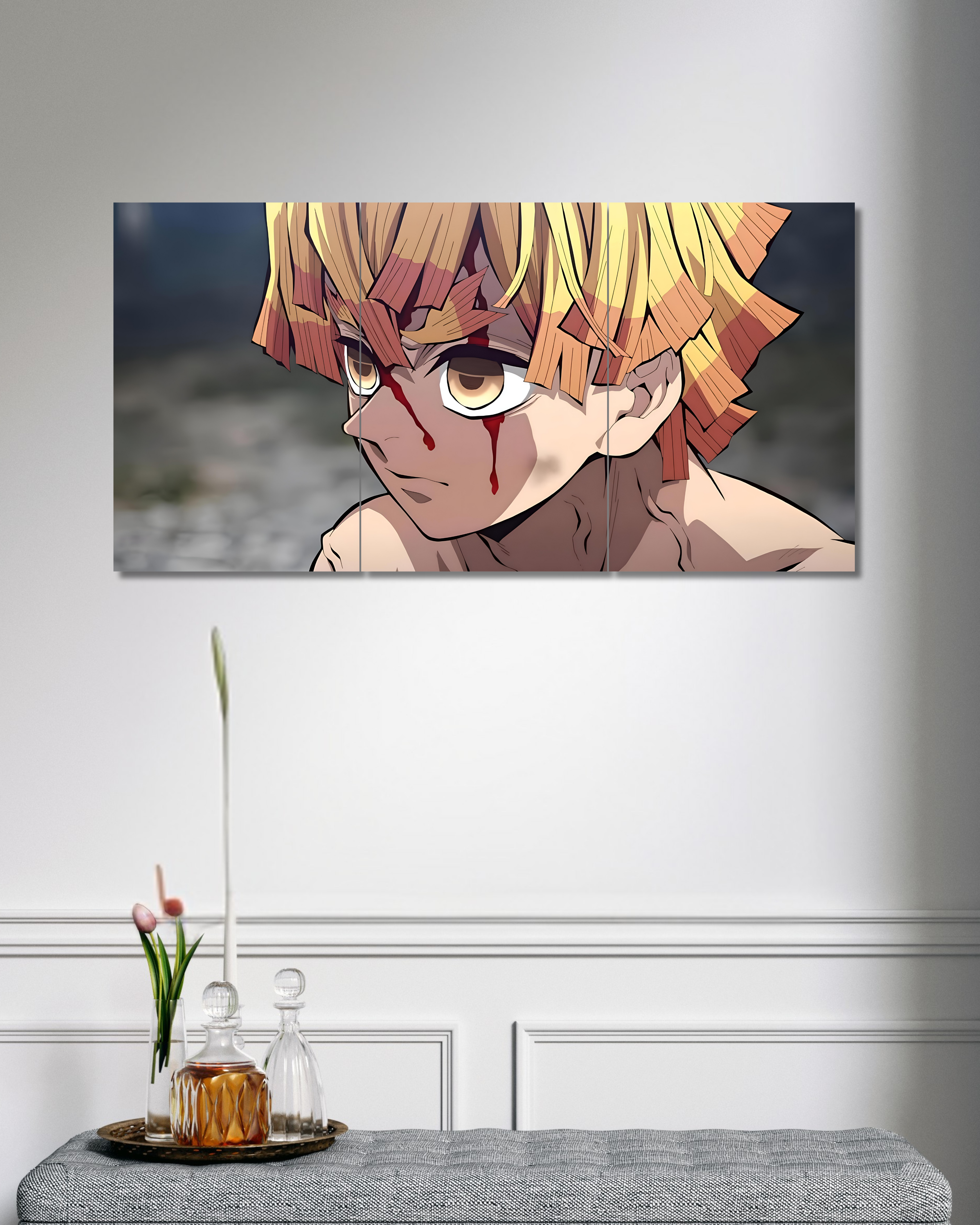 Zenitsu | Demon Slayer | Split Poster | 3 Piece Set | Anime