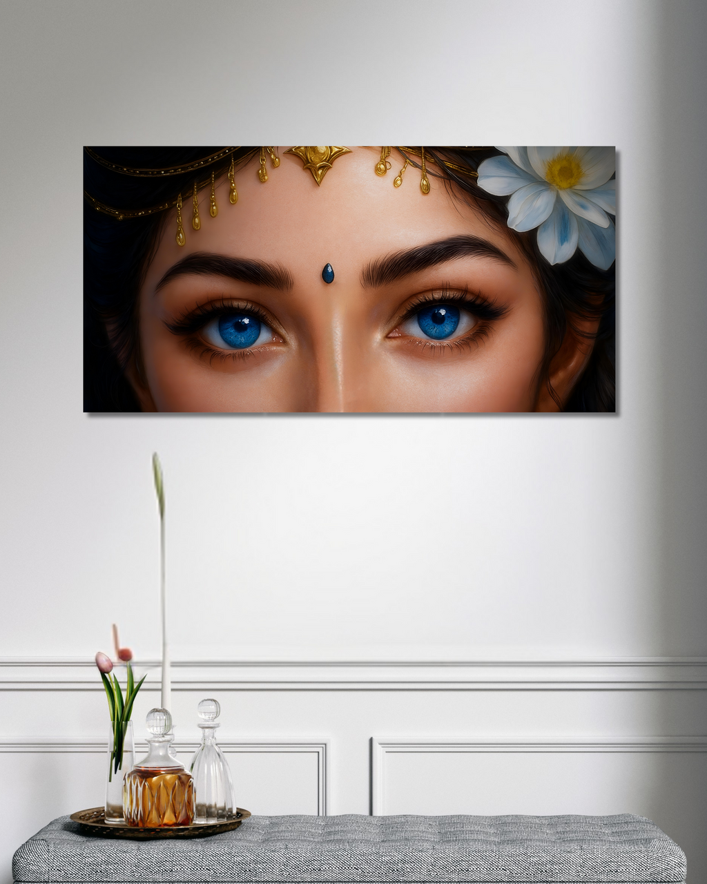 Radha Rani Eyes | Split Poster | 3 Piece Set | Devotional
