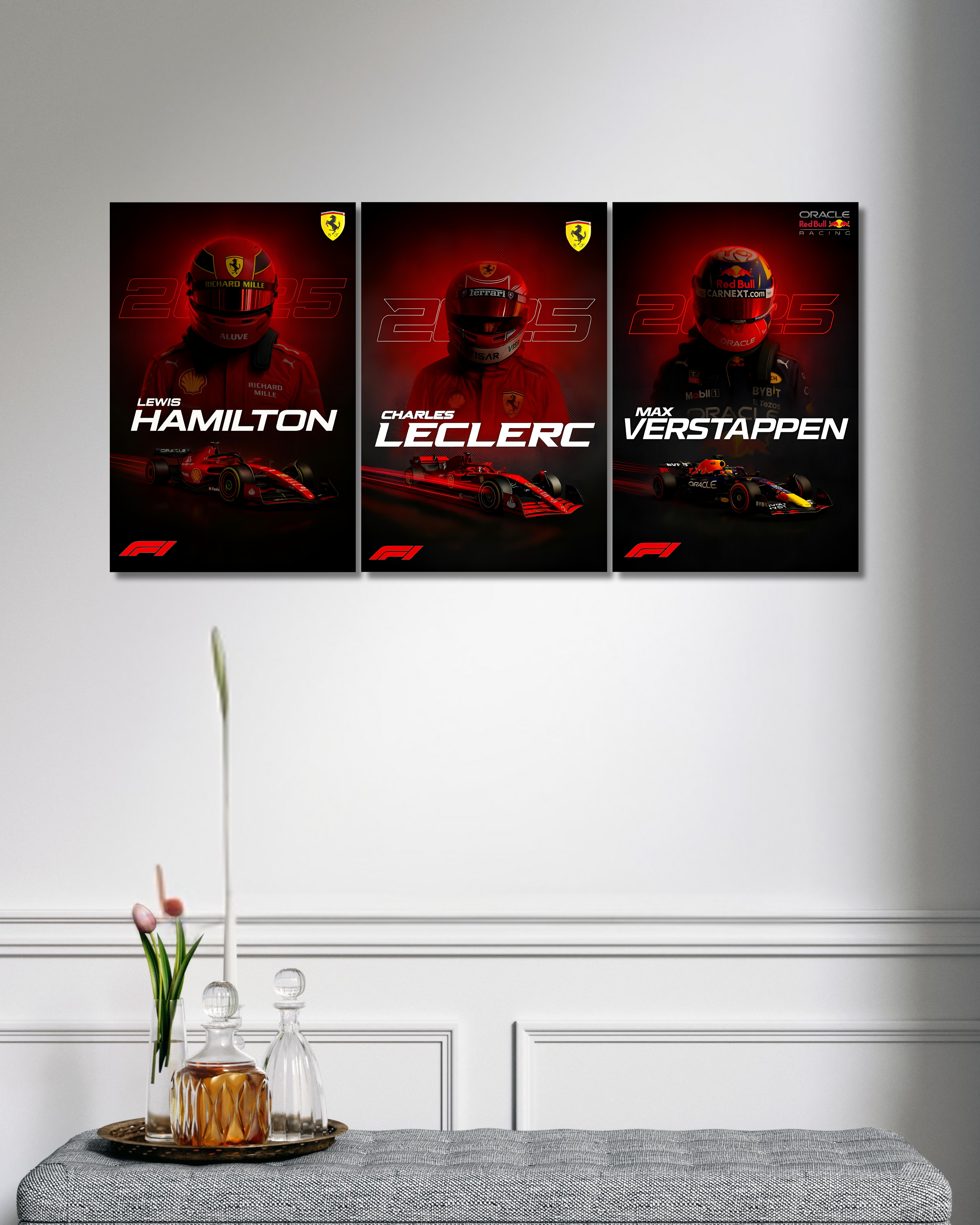 F1 | Split Poster | 3 Piece Set | F1