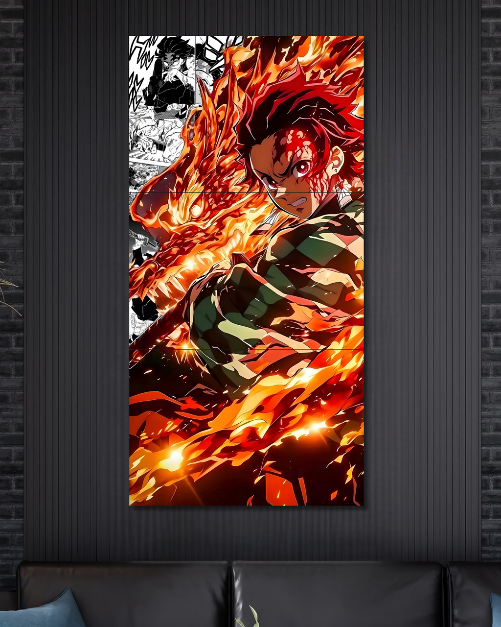 Tanjiro 04 | Demon Slayer | Split Poster | 3 Piece Set | Anime