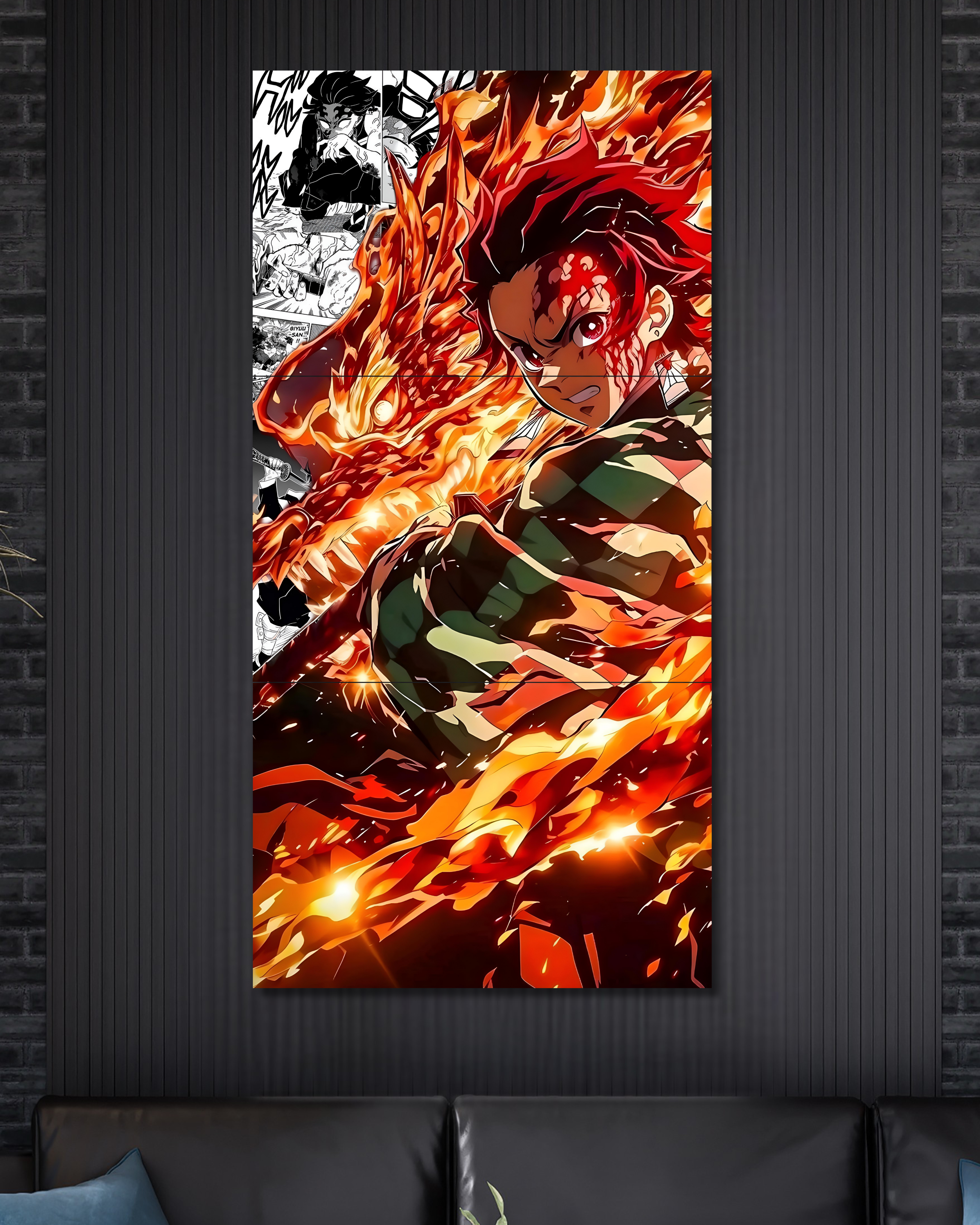 Tanjiro 04 | Demon Slayer | Split Poster | 3 Piece Set | Anime