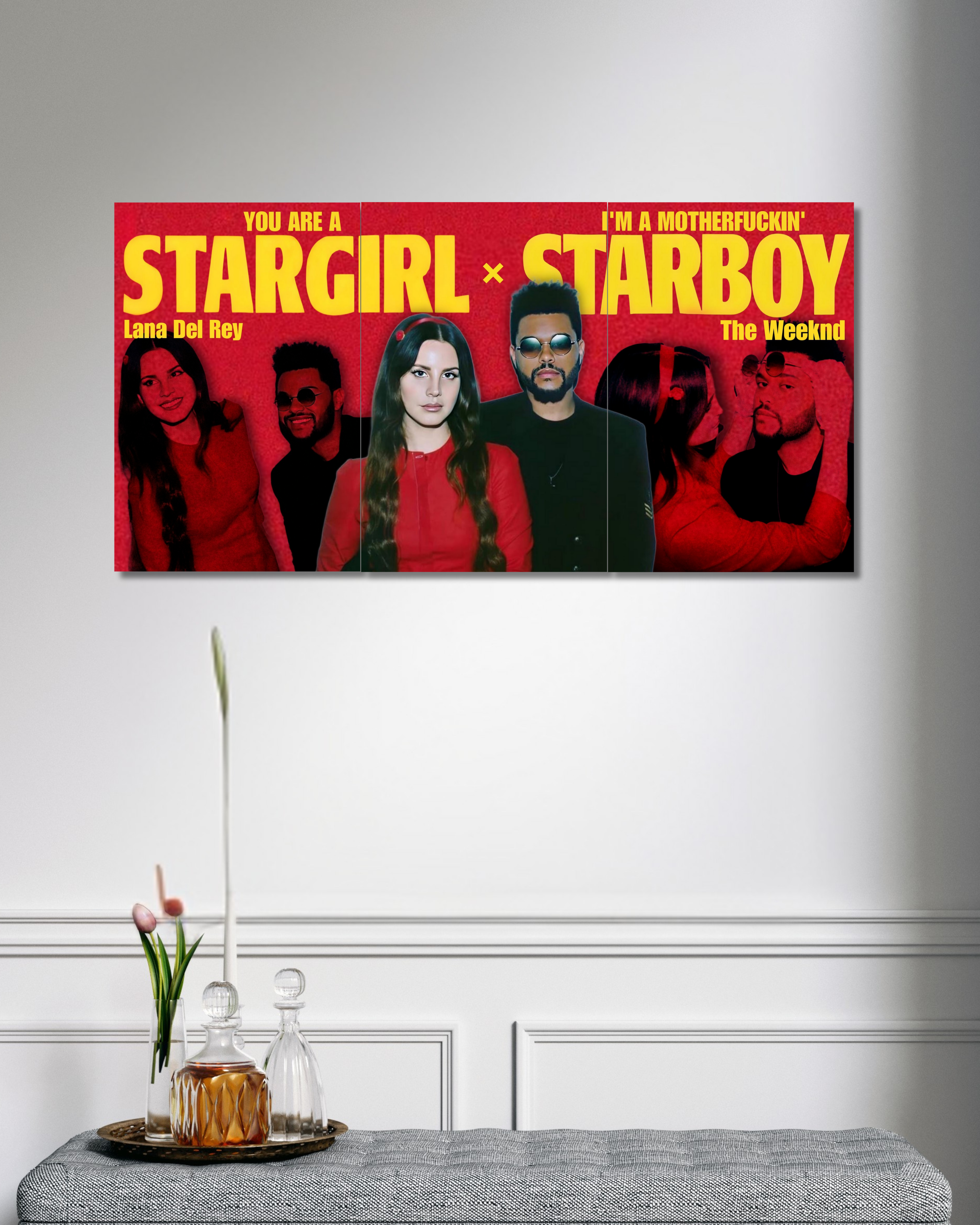 The Weeknd × Lana Del Rey | Split Poster | 3 Piece Set | Music