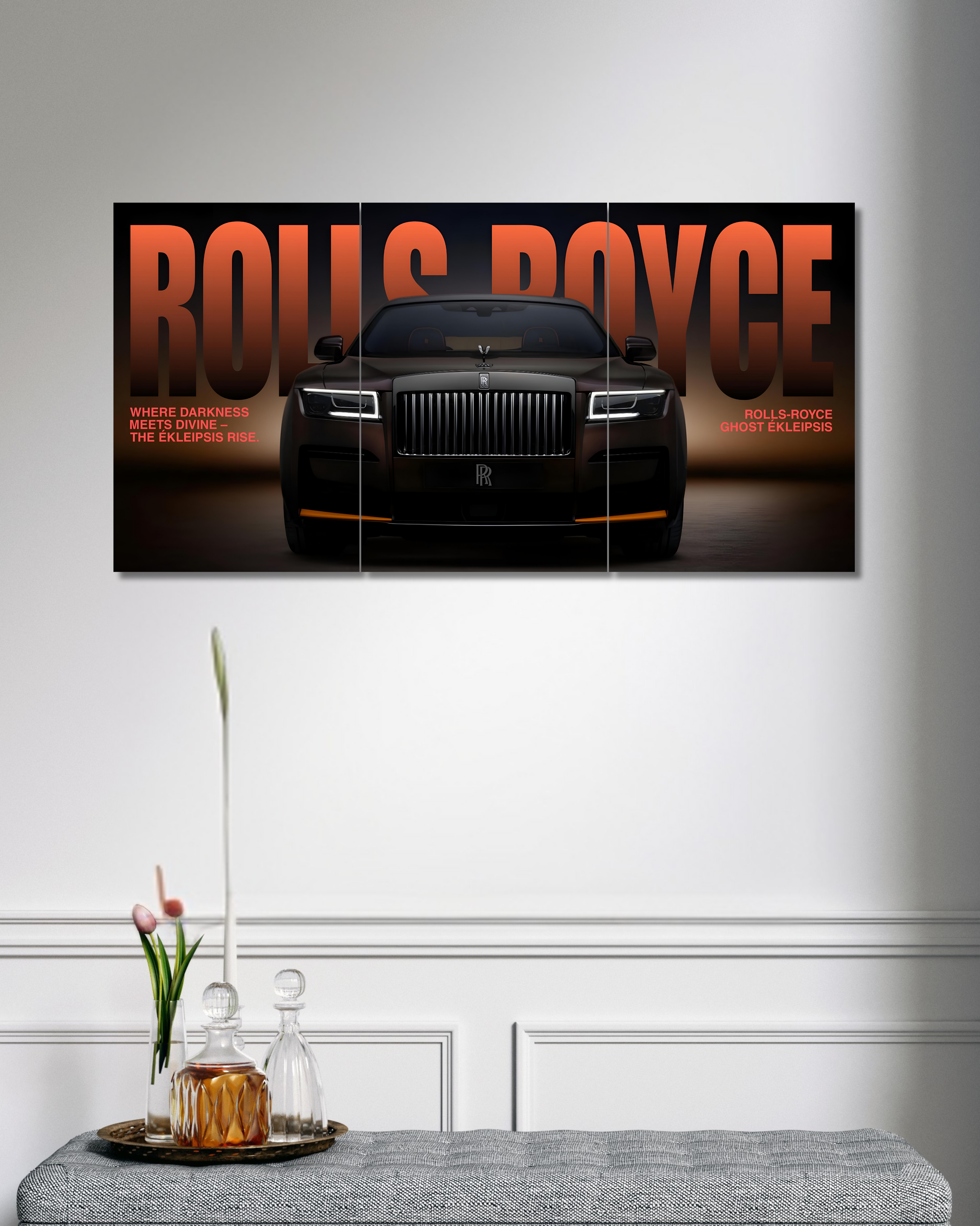 Rolls-Royce Ghost Ékleipsis | Split Poster | 3 Piece Set | Cars