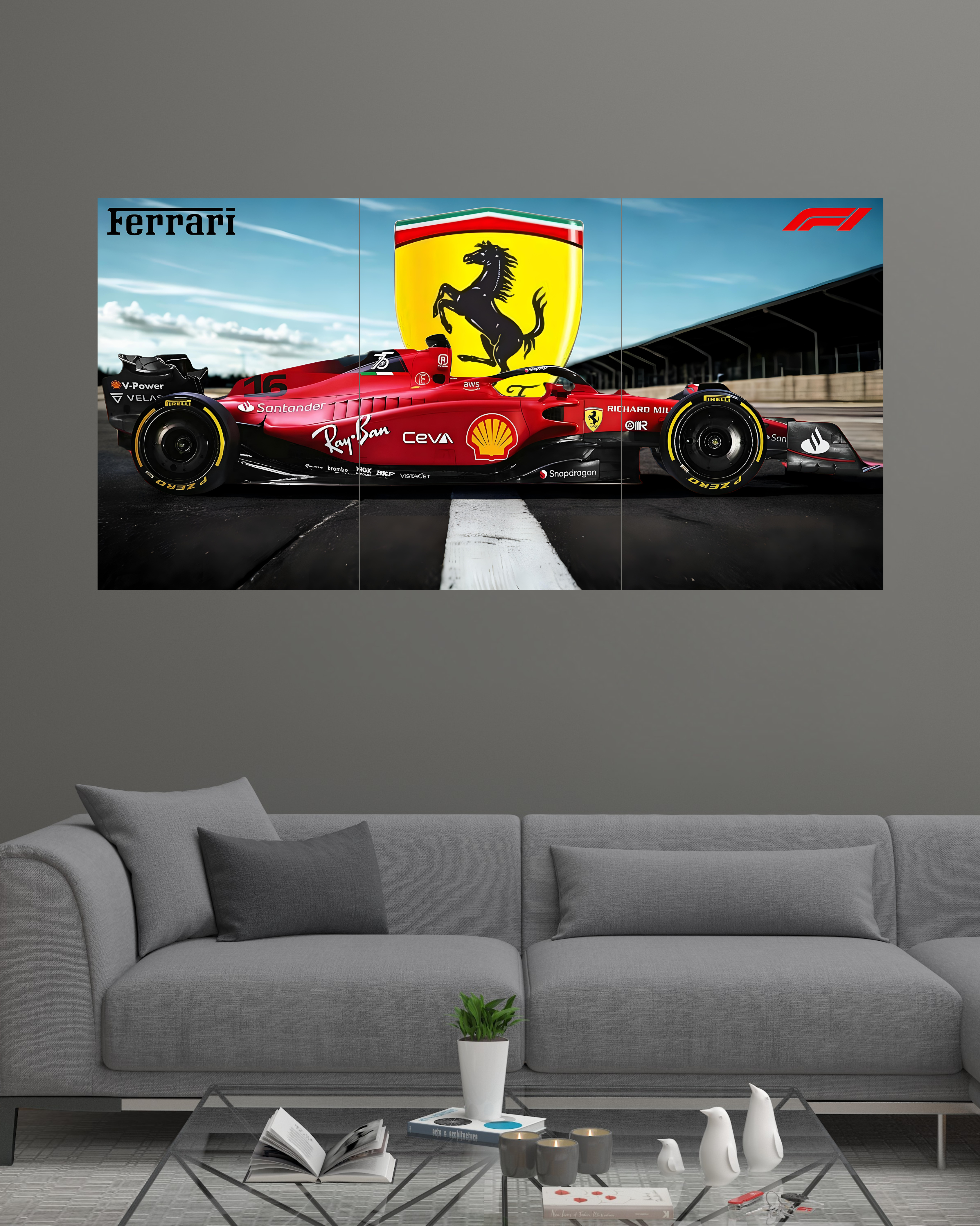SF-24 F1 02 | Split Poster | 3 Piece Set | Cars