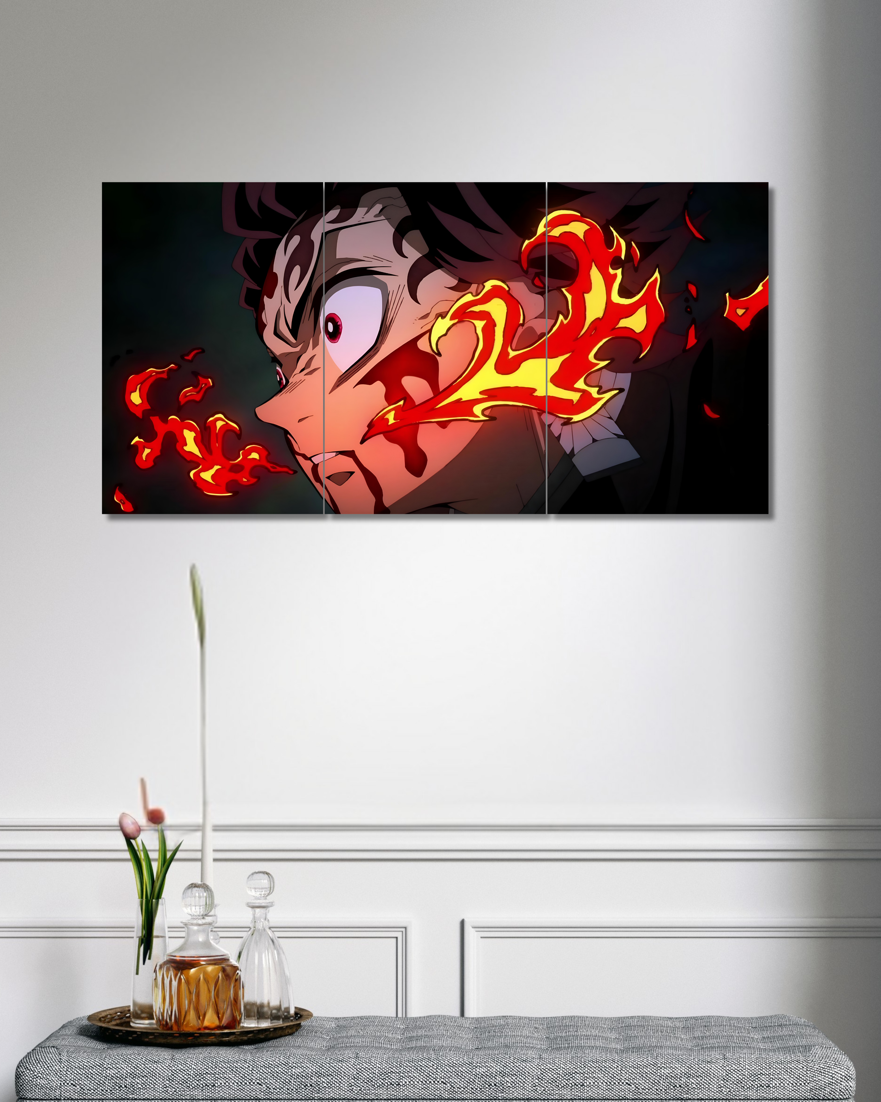 Tanjiro 02 | Demon Slayer | Split Poster | 3 Piece Set | Anime