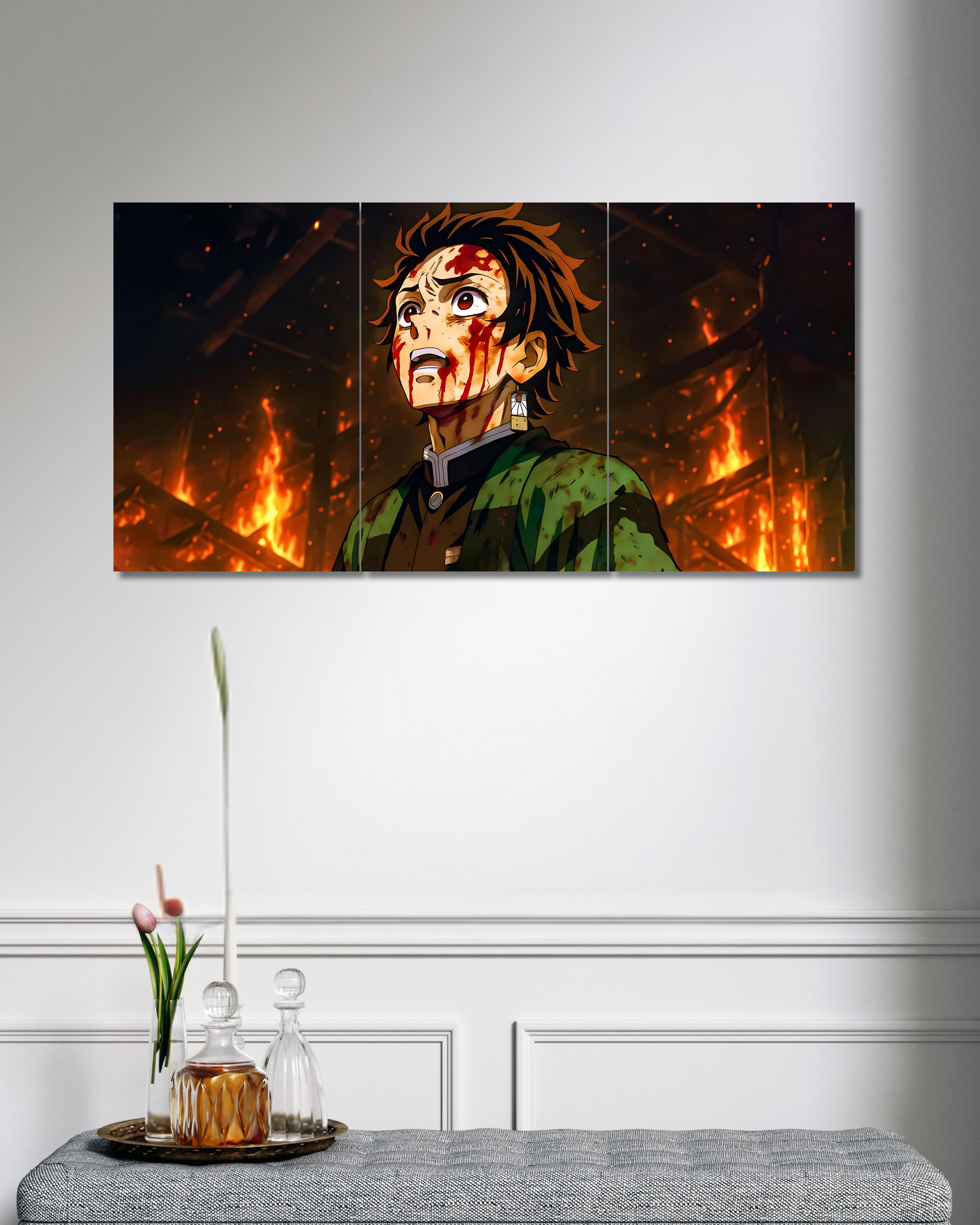 Tanjiro | Demon Slayer | Split Poster | 3 Piece Set | Anime