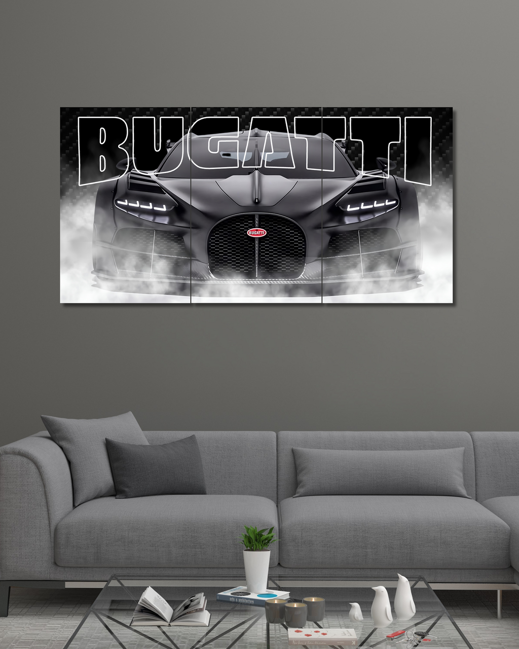Bugatti | Split Poster | 3 Piece Set | Cars