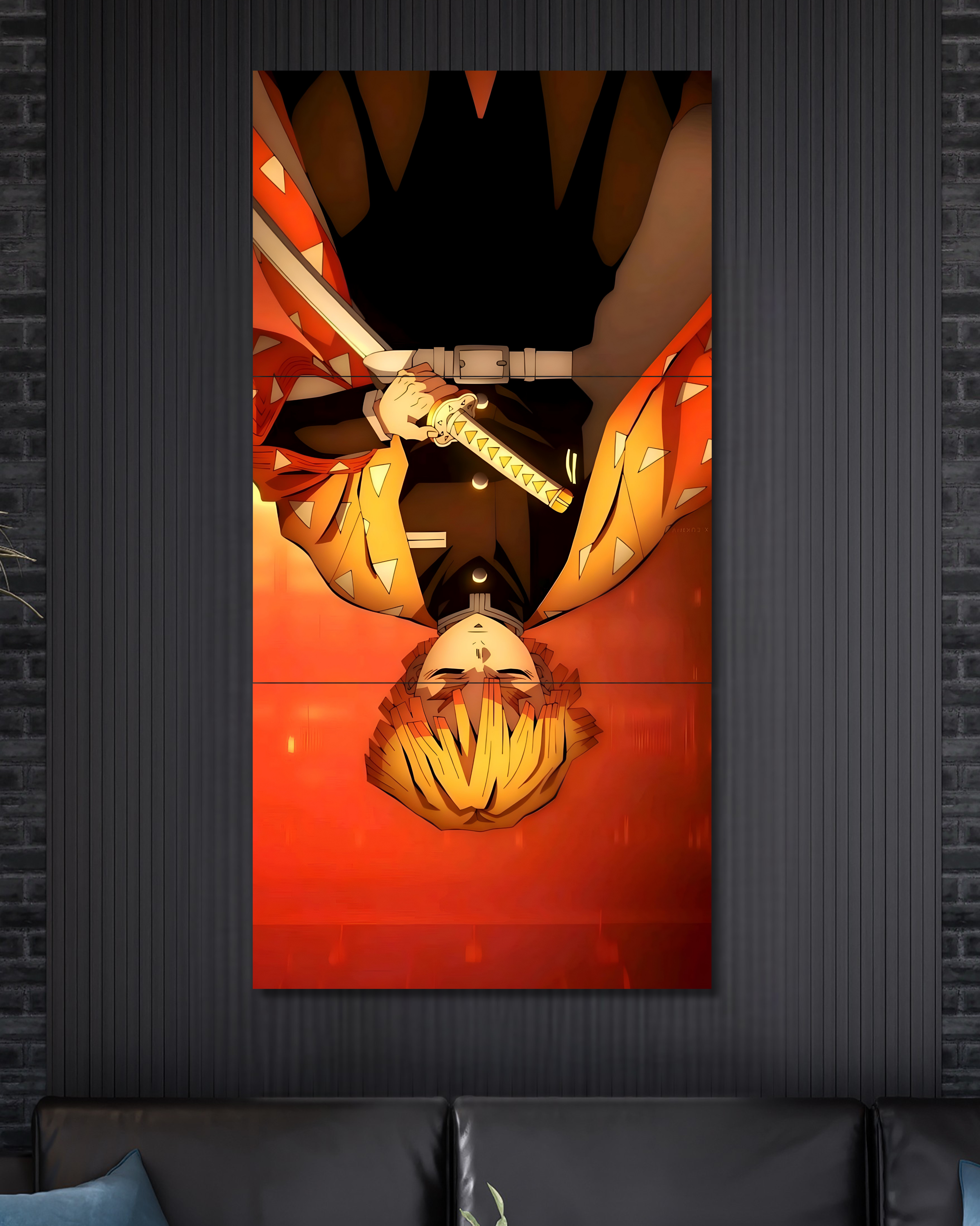 Zenitsu 05 | Demon Slayer | Split Poster | 3 Piece Set | Anime