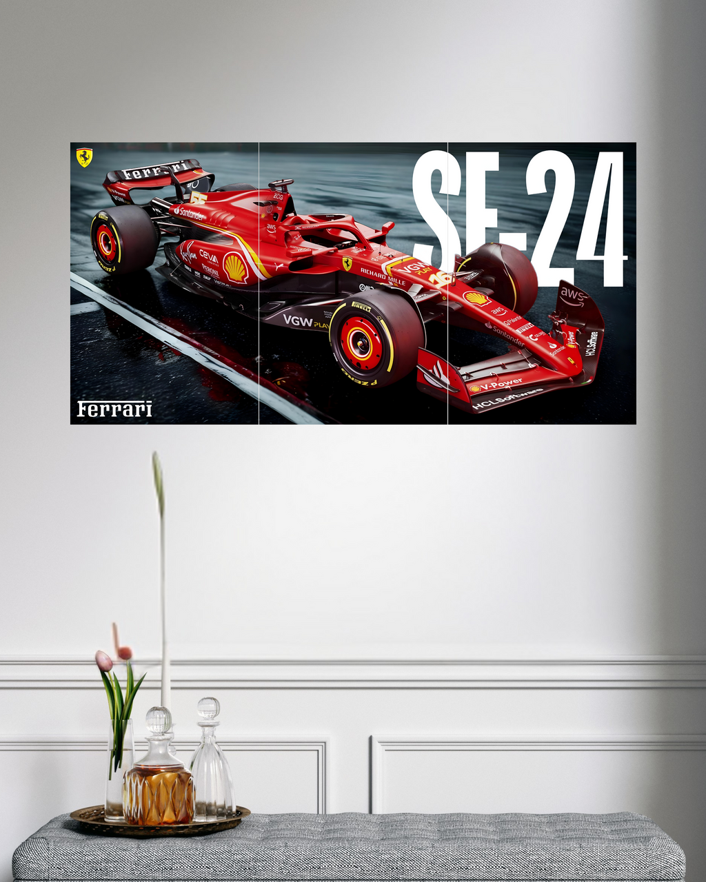 SF-24 F1 | Split Poster | 3 Piece Set | Cars