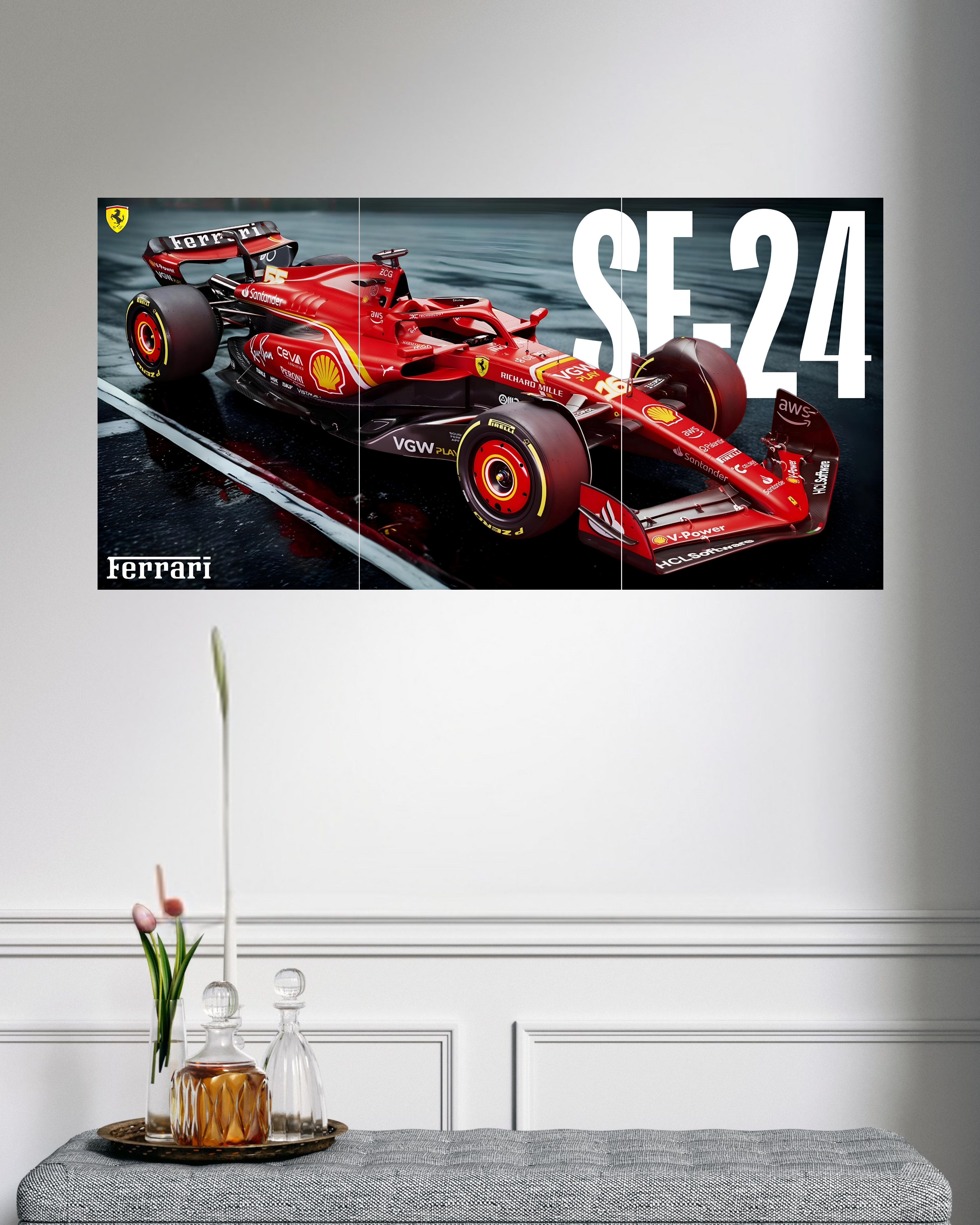 SF-24 F1 | Split Poster | 3 Piece Set | Cars