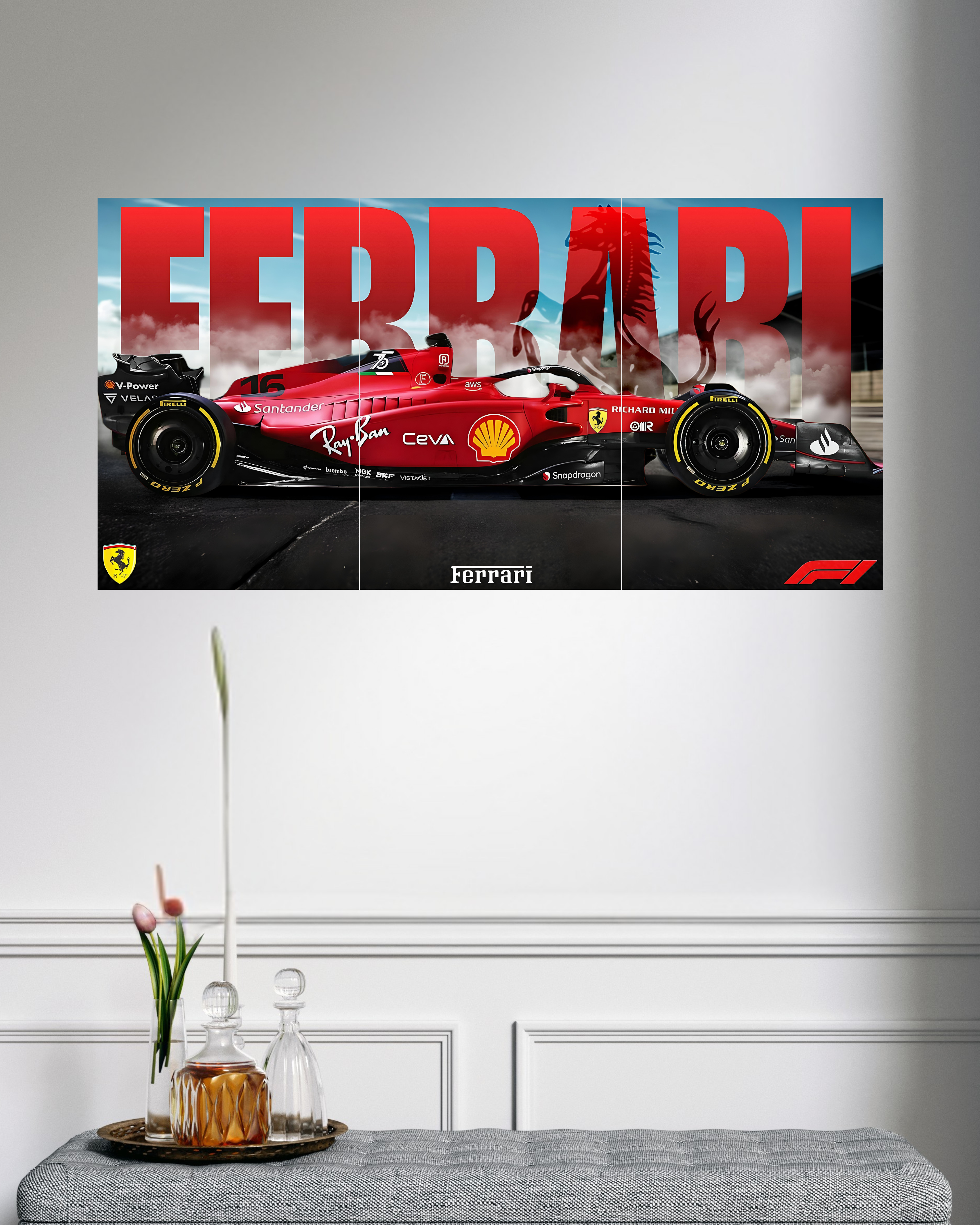 SF-24 F1 03 | Split Poster | 3 Piece Set | Cars