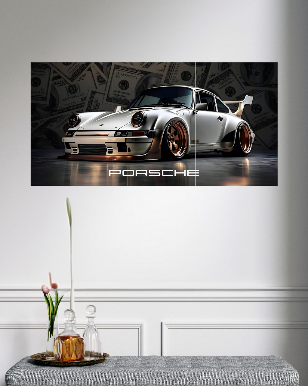 Porsche 02 | Split Poster | 3 Piece Set | Cars