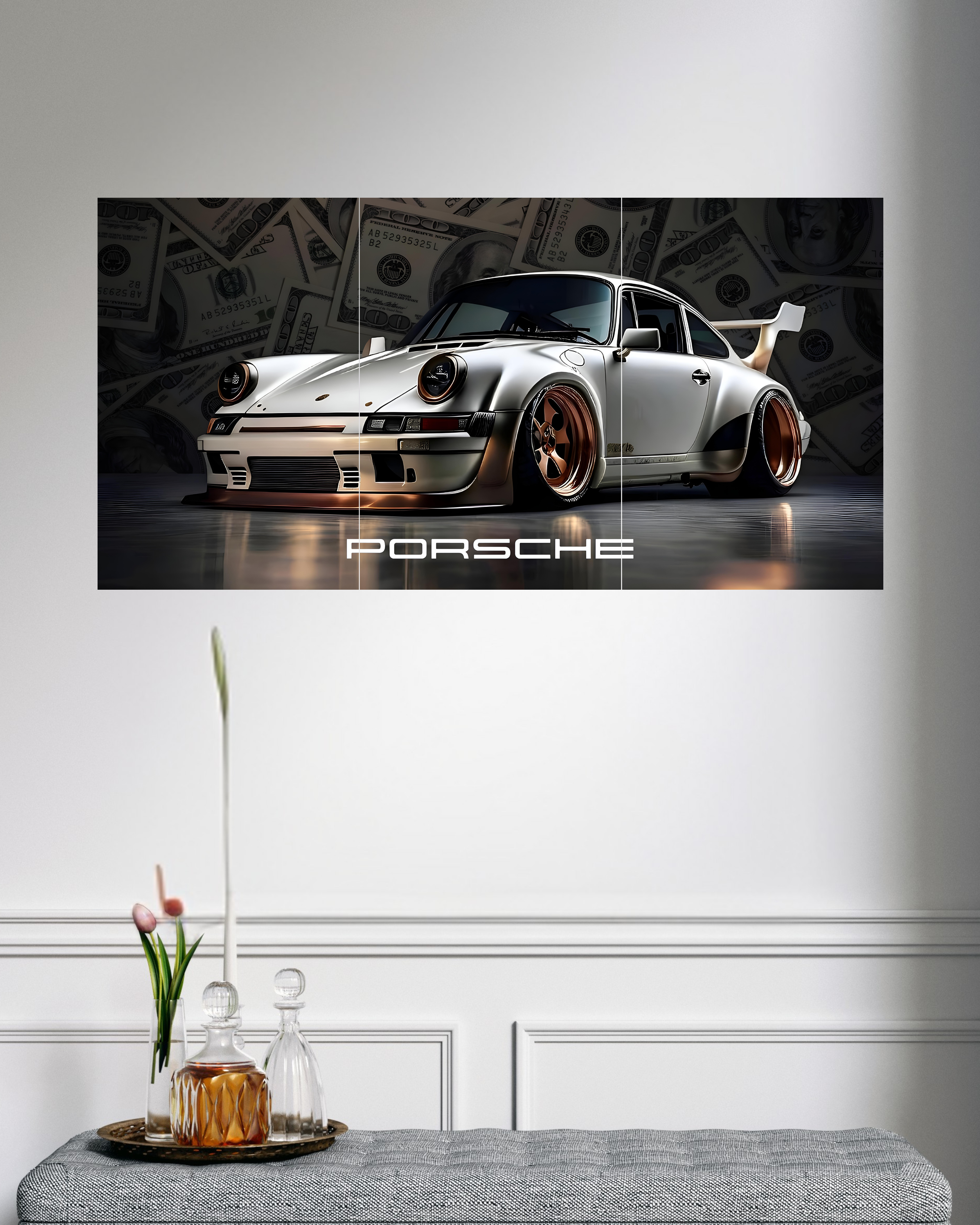 Porsche 02 | Split Poster | 3 Piece Set | Cars