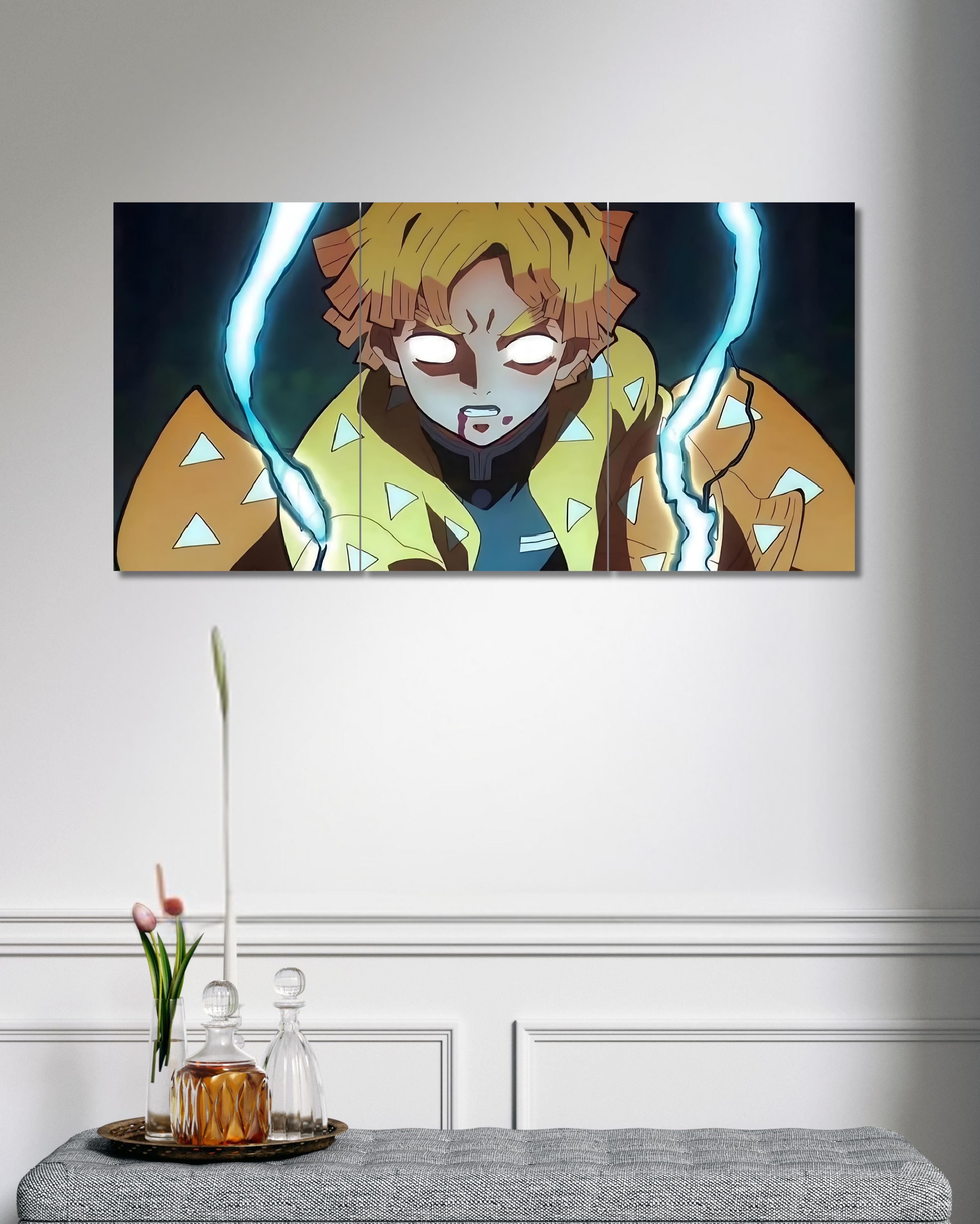 Zenitsu 02 | Demon Slayer | Split Poster | 3 Piece Set | Anime