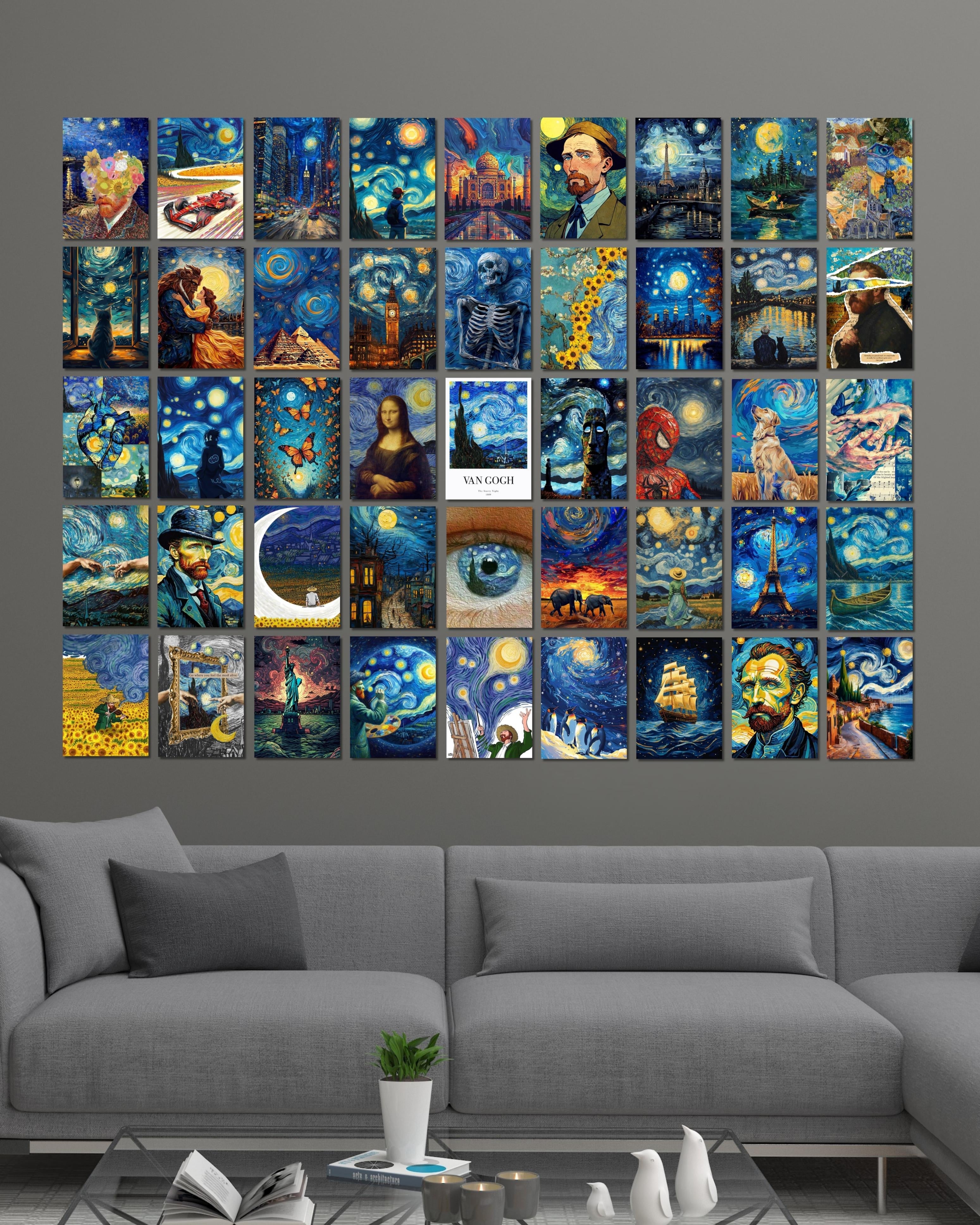 45 Iconic The Starry Night Collage Set